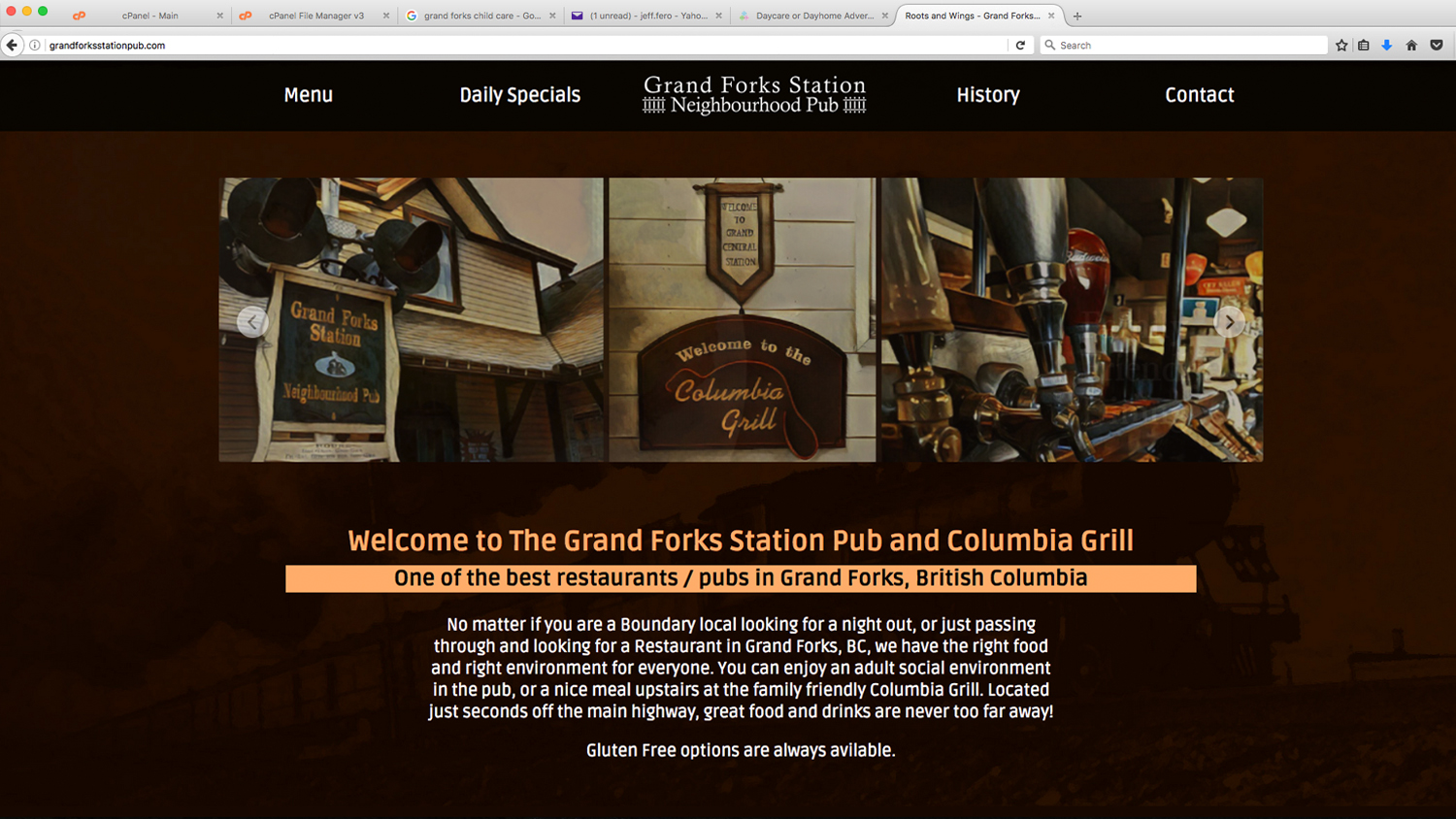 Grand Forks Station Pub Website
