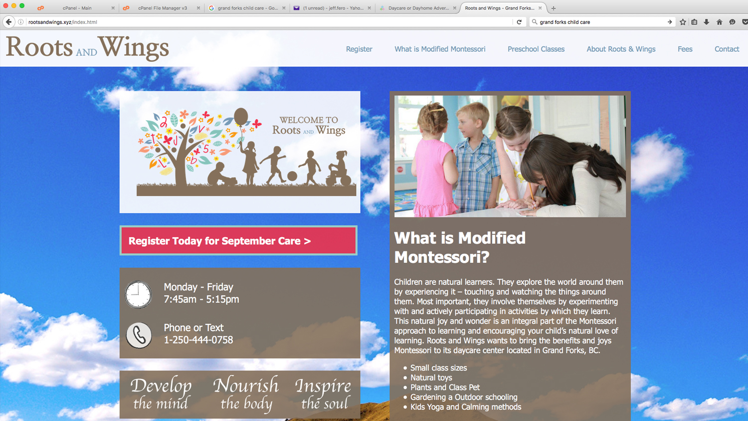 Roots and Wings Website